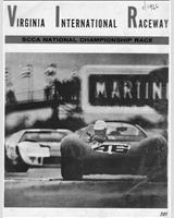Programme Cover - SCCA National Virginia - Classes CSR+DSR+ESR+FSR 1966