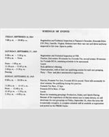 Schedule of Events - SCCA National Virginia - Classes: CSR+CP+DP+BS 1969