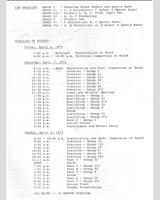 Schedule of Events - SCCA National Virginia - Classes: BSR+CSR+CP 1973