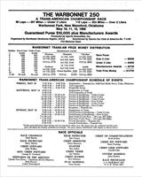 Schedule of Events - Trans-Am War Bonnet 1968