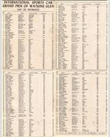 Entry List - Watkins Glen Grand Prix - Seneca Cup 1954