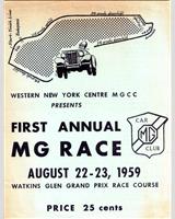 Programme Cover - MGCC Watkins Glen [Production 1.5] 1959