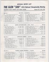 Entry List - SCCA National Watkins Glen [CP+DP] 1967