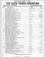 Entry List - Trans-Am Watkins Glen 1970