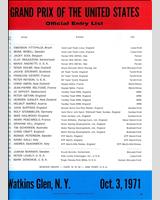 Entry List - GP United States 1971