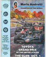 Programme Cover - GP United States 1978