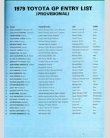 Entry List - GP United States 1979