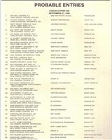 Entry List - Watkins Glen 500 Kilometres 1986