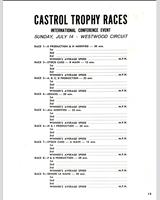 Schedule of Events - ICNSCC Westwood [FP+GP] 1963