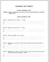 Schedule of Events - Willow Springs [Ladies+FIII] 1955