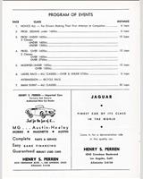 Schedule of Events - Willow Springs [Ladies] 1958