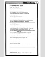 Schedule of Events - Canadian American Thundercars Willow Springs 1987