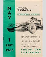 Programme Cover - Zandvoort International 1963