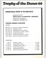 Schedule of Events - Trophy of The Dunes 1969