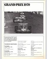 Schedule of Events - GP Netherlands 1970
