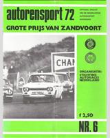 Programme Cover - European GT Championship Zandvoort 1972