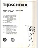 Schedule of Events - European GT Championship Zandvoort 1972