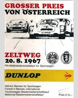 Programme Cover - Zeltweg 500 Kilometres 1967