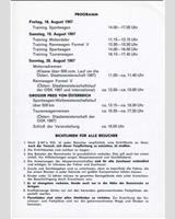 Schedule of Events - Zeltweg 500 Kilometres 1967