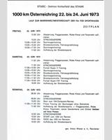 Schedule of Events - Zeltweg 1000 Kilometres 1973