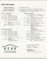 Schedule of Events - Austrian Grand Prix Formula 1 1973