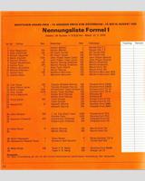 Entry List - Austrian Grand Prix Formula 1 1976