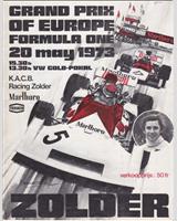 Programme Cover - GP Belgium 1973