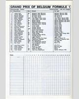 Entry List - GP Belgium 1977