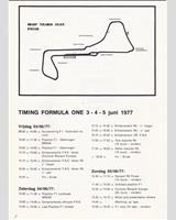 Schedule of Events - GP Belgium 1977