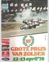 Programme Cover - GP Zolder 1978