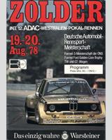 Programme Cover - DRM Zolder Westfalen-Pokal 1978