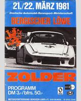 Programme Cover - DRM Zolder Bergischer Löwe 1981