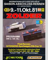 Programme Cover - Interserie Zolder 1981