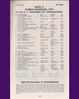 Entry List - Australian GT Championship Adelaide 1983