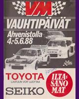 Programme Cover - Nordic SS Ahvenisto 1988