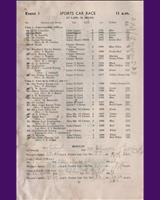Entry List - Aintree 200 Meeting - Sports 1962
