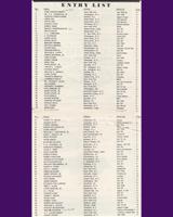Entry List - Allentown [F] 1952