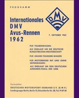 Programme Cover - Internationales DMV Avus - Grand Touring over 1600 cc 1962