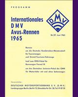 Programme Cover - DARM GT Avus 1965