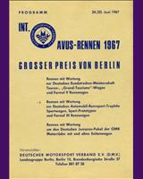Programme Cover - DARM Avus [SP2.0] 1967