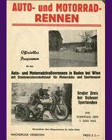 Programme Cover - Baden 1953