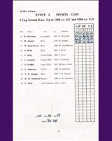 Entry List - Boreham National - Sports under 1500 cc & 1100 cc s/c 1952