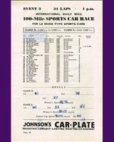 Entry List - Boreham International  - Sports over 2000 cc 1952