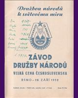 Programme Cover - Brno [S750] 1952
