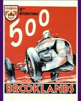 Programme Cover - 500 km Brooklands 1937