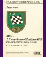 Programme Cover - Celle - Sports under 2000 cc and Touring over 2000 cc 1967