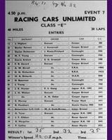 Entry List - WJC Charterhall [Racing] 1955