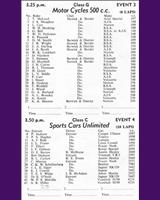 Entry List - WJC Charterhall [Sports] 1955