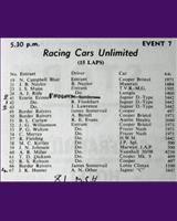 Entry List - WJC Charterhall [Racing] 1956