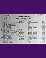 Entry List - WJC Charterhall [S+1.5] 1958
